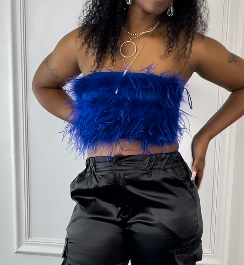 Ruffle My Feathers Tube Crop Top